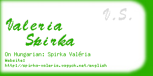 valeria spirka business card
